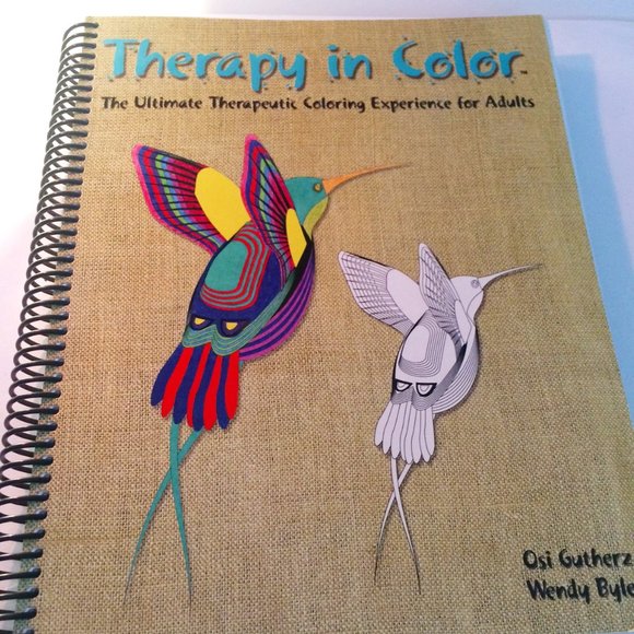 Therapy in Color - Coloring Book for Adults Multiple Subjects Like new - Picture 1 of 6